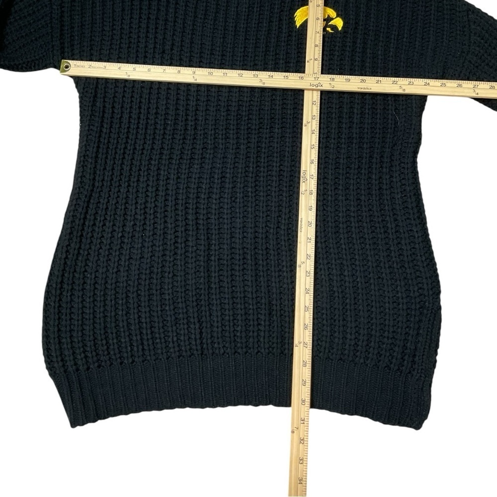 Zenana Premium Iowa Hawkeyes Knit Sweater Tunic Women’s Size M Black Gold Logo - Picture 8 of 8